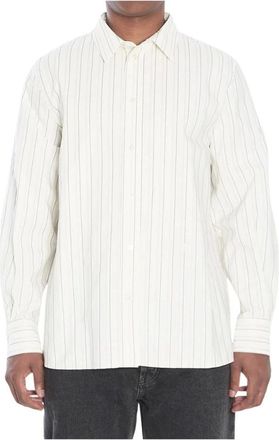 Saint Laurent Formal Shirts, male, White, XL, Pointed Collar Shirt