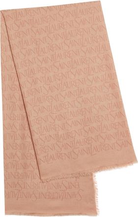 Saint Laurent Logo-monogrammed Modal-blend Scarf - Beige - One Size