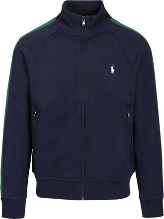 Polo Ralph Lauren Double-Knit Track Jacket - Heren - Vesten met rits - Blauw - L - Katoen - Hoodies & sweatvesten