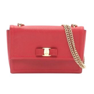 Ferragamo Pre-owned Cross Body Bags, female, Red, Size: ONE SIZE Pre-owned Leather Shoulder Bag
