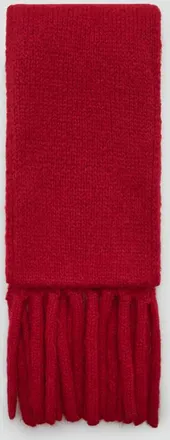 Mango Sciarpa maglia frange rosso - Donna - Taglia unica - MANGO
