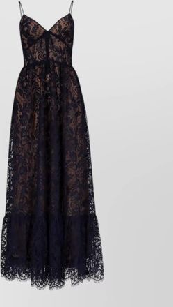 Michael Kors v neck floor length lace dress