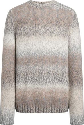 Dondup Maglia girocollo regular in misto lana stampata - - Knitwear - Uomo - Grigio - L