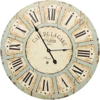 vidaXL Reloj De Pared De Mdf Multicolor 60 Cm Vidaxl