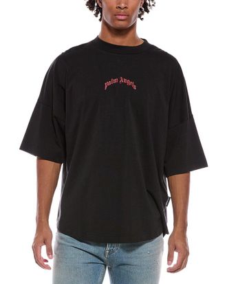 Palm Angels Back Curved Logo Over T-Shirt