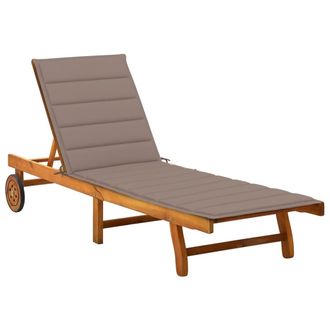 vidaXL Tumbona De Jard&iacute;n Con Coj&iacute;n Madera Maciza De Acacia Vidaxl