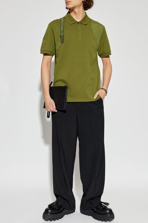 Alexander McQueen Polo With Logo, Mens, Green