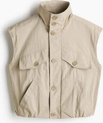 H&M &Auml;rmelloses Utility-Hemd - Beige