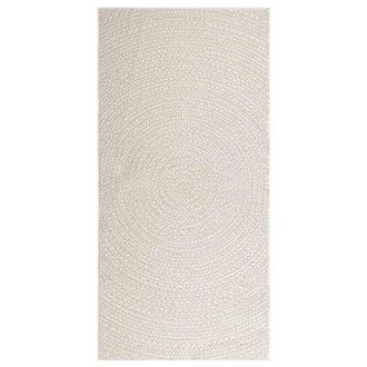 Berkfield Home Rug ZIZUR Cream 100x200 cm Jute Look Indoor & Outdoor | Size: Medium