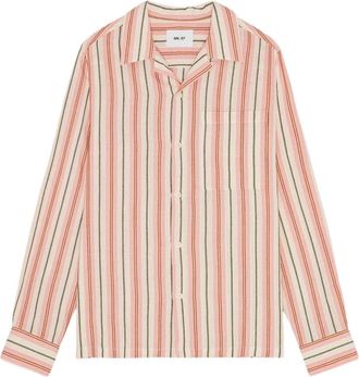 Nn.07 Camicia a righe con bottoni - Rosa
