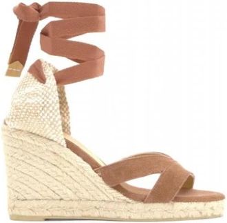 Castaner Bailey Wedge - Dames - Sleehakken - Beige - 38 EU - Katoen - Schoenen