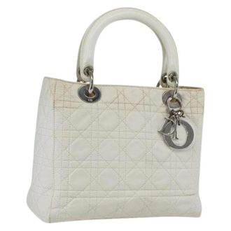 Dior Pre-owned Handbags, female, White, Size: ONE SIZE Pre-owned Nylon Hand Bag