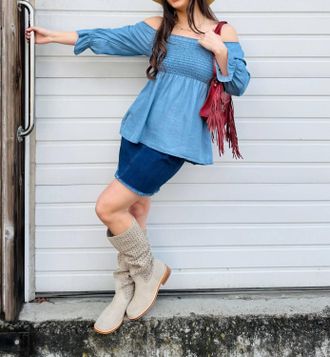 M Made in Italy Georgie Top In Marine