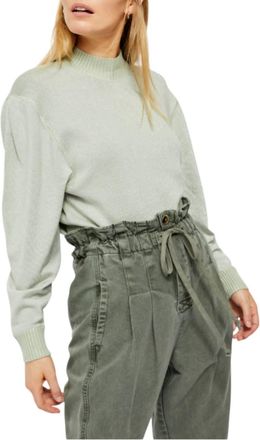 Free People Starry Night Shimmer Sweater In Frosted Fern