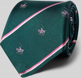 Blick. Krawatte aus Seide mit Allover-Muster in Gruen, Gr&ouml;&szlig;e 1