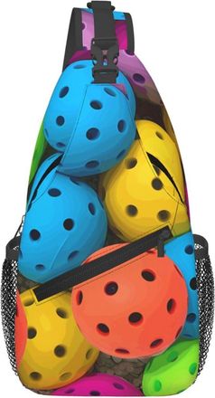 Generic Balls Colors Pattern Sling Bag Trendy Cross Body Bag Anti Theft Crossbody Bags For Outdoors Workout Sports