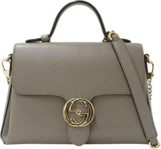 Gucci Pre-owned Handbags, female, Gray, Size: ONE SIZE Pre-owned Vintage Shoulder Bag