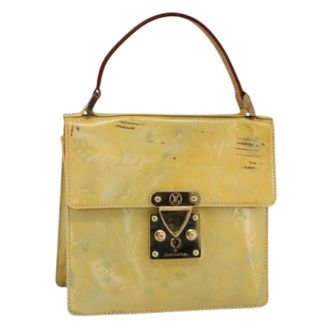 Louis Vuitton Tweedehands leren Louis Vuitton tassen - Dames - Pre-owned - Beige - Maat: ONE Size Leer