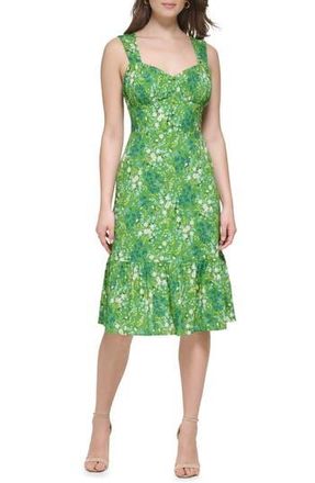 Kensie Floral Sweetheart Maxi Dress in Green Multi at Nordstrom Rack, Size 12