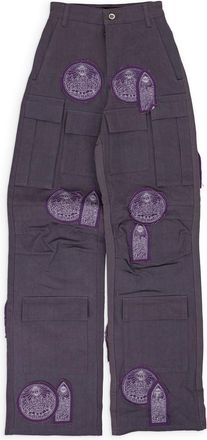 Who Decides War by Ev Bravado Purple Dual Patch Pocket Cargo Pants