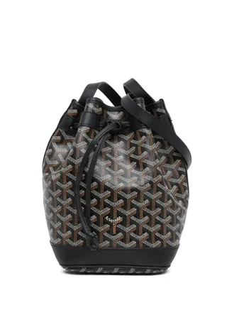 Goyard 2024 Goyardine Petit Flot PM bucket bag - women - Fabric/Calf Leather - One Size - Black
