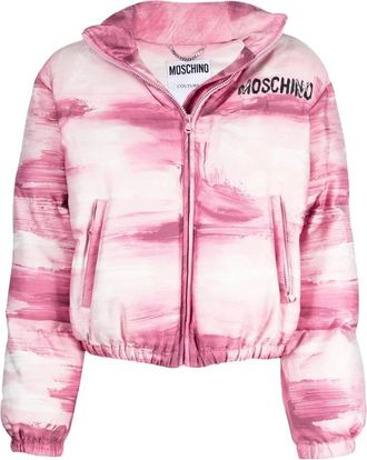 Moschino Roze Nylon Jas - Dames - Winterjassen - Roze - M - Nylon - Jassen