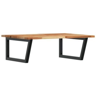 vidaXL Vidaxl - Estante De Lavabo De Pared Acero Y Madera Maciza De Acacia