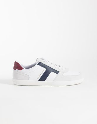 Tommy Hilfiger Tribeca - Sneakers in vera pelle premium bianche-Bianco