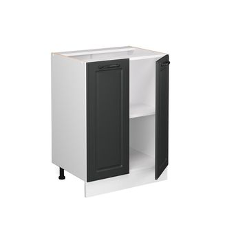 Vicco Mueble Bajo De Cocina R-line, Antracita Casa De Campo, 60 Cm, Et Roble