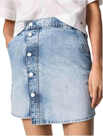 Pepe Jeans London Hannah rok - Dames - Spijkerrokken - Blauw - XS - Katoen - Rokken