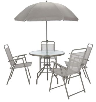 Safavieh Comedor de exterior metal gris