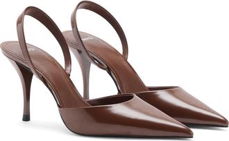 Mango Slingback Stiletto Pump in Cognac at Nordstrom, Size 38