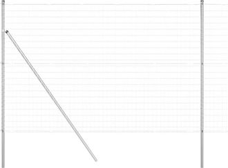 Berkfield Home Euro Fence with 7 Posts 1.5x10 m Galvanised Steel in Silver
