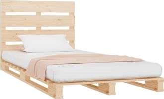 vidaXL Estructura De Cama Sin Colch&oacute;n Madera Maciza Pino 75x190 Cm Vidaxl