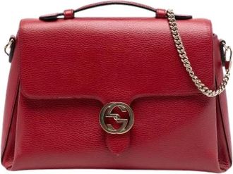 Gucci Pre-owned Handbags, female, Red, Size: ONE SIZE Pre-owned Vintage Satchel