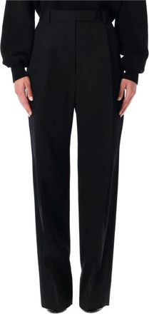 Tom Ford Tailored Wide-Leg Broek - Dames - Wijde Broeken - Zwart - XS - Wol - Broeken