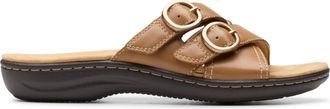 Clarks Womens Laurieann Opal Flat Sandals, Tan leather, 3 UK