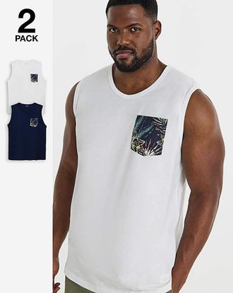 Jack & Jones Jack & Jones Honolulu Pocket Tank 2 Pack