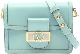 Louis Vuitton Pre-owned Dauphine Mini Leren Schoudertas - Dames - Vintage Schoudertas - Groen - ONE Size - Leer - Vintage