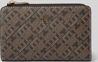 Tommy Hilfiger Portemonnaie mit TH-Allover-Muster in Black, Gr&ouml;&szlig;e 1