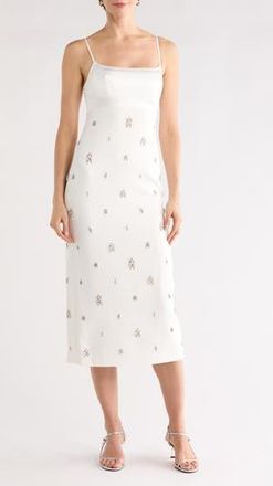 A.L.C. Alana Embellished Midi Dress in White at Nordstrom Rack, Size 10