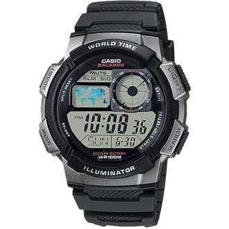 Casio Mens Digital Watch with Black and Silver Dial - AE-1000W-1BV