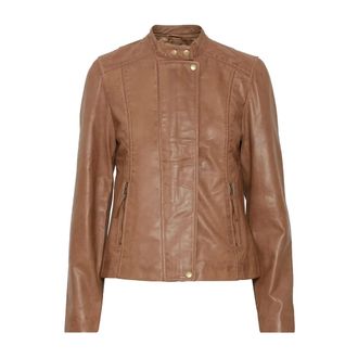 Fransa Stijlvolle Fransa Jassen - Dames - Leren en Su&egrave;de Jassen - Bruin - XS - Jassen