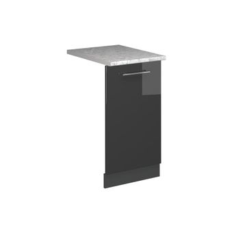 Vicco Panel Frontal Del Lavavajillas Fame-line, Antracita Alto Brillo, 45 Cm, Et M&aacute;rmol Vicco