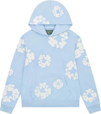 Denim Tears The Cotton Wreath Sweatshirt - unisex - Hoodies - Blauw - L - Katoen - Hoodies & sweatvesten