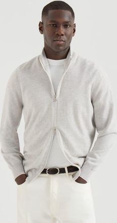 Brunello Cucinelli Cashmere cardigan in Fog at Nordstrom, Size 48 It
