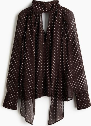 H&M Bluse mit Schalkragen - Brown