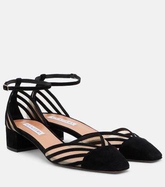 Aquazzura Alana suede pumps