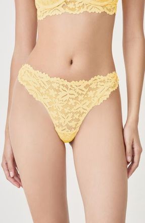 Etam Legende Lace Tanga in Vanilla at Nordstrom, Size X-Large