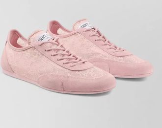 Jimmy Choo London leather panel lace low-top sneakers